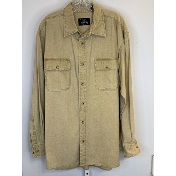 RedHead Men’s XL Long Sleeve Khaki Button Down Shirt 100% Cotton Outdoor - Picture 1 of 11